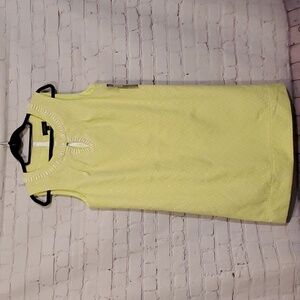 NWT Ladies  Tahari lime green dress with white embellishments
